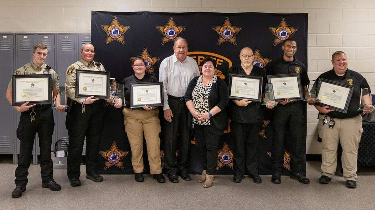 Six Union County employees received an award after saving a man who couldn’t breathe.