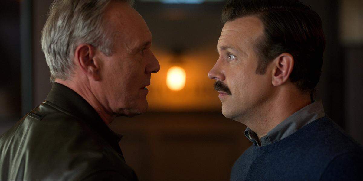 “Ted Lasso” characters Rupert Minnion and Ted Lasso square off in an episode in Season 1.