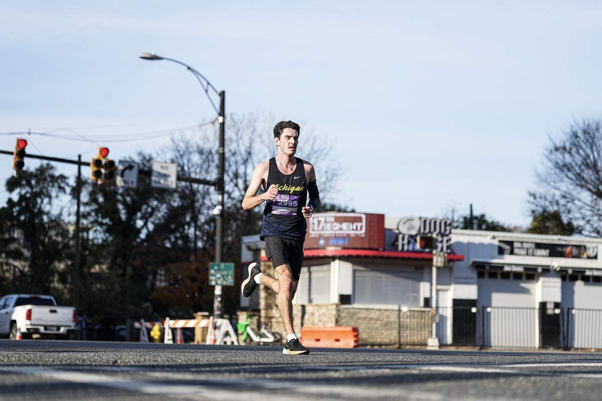 Participants compete in the Novant Health Charlotte Marathon Saturday, Nov. 15, 2025, in Charlotte, N.C.