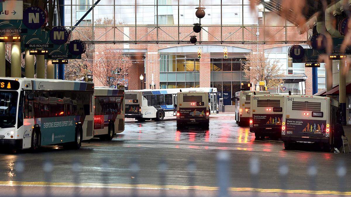 The Charlotte Transportation Centeron Trade Street.