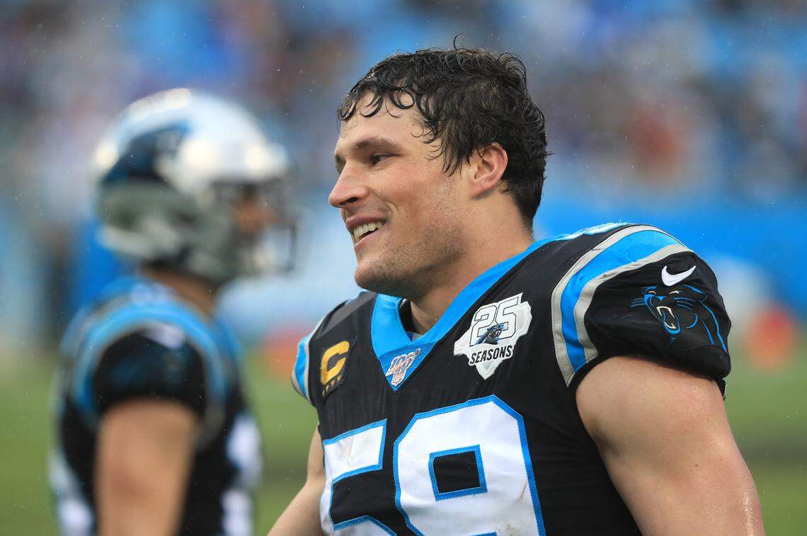 Luke Kuechly during a Panthers-Saints game on Dec. 29, 2019.