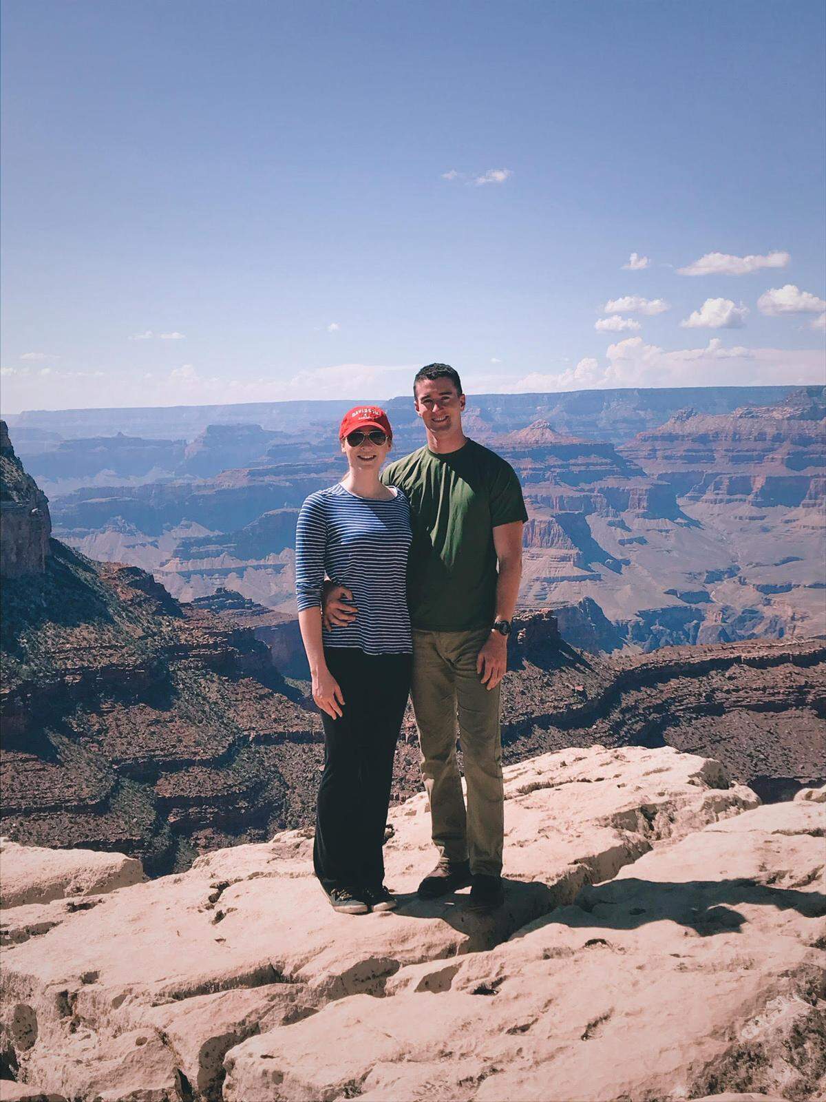 Kathleen and Conor visited the Grand Canyon on their five-day cross-country trek in July 2018.