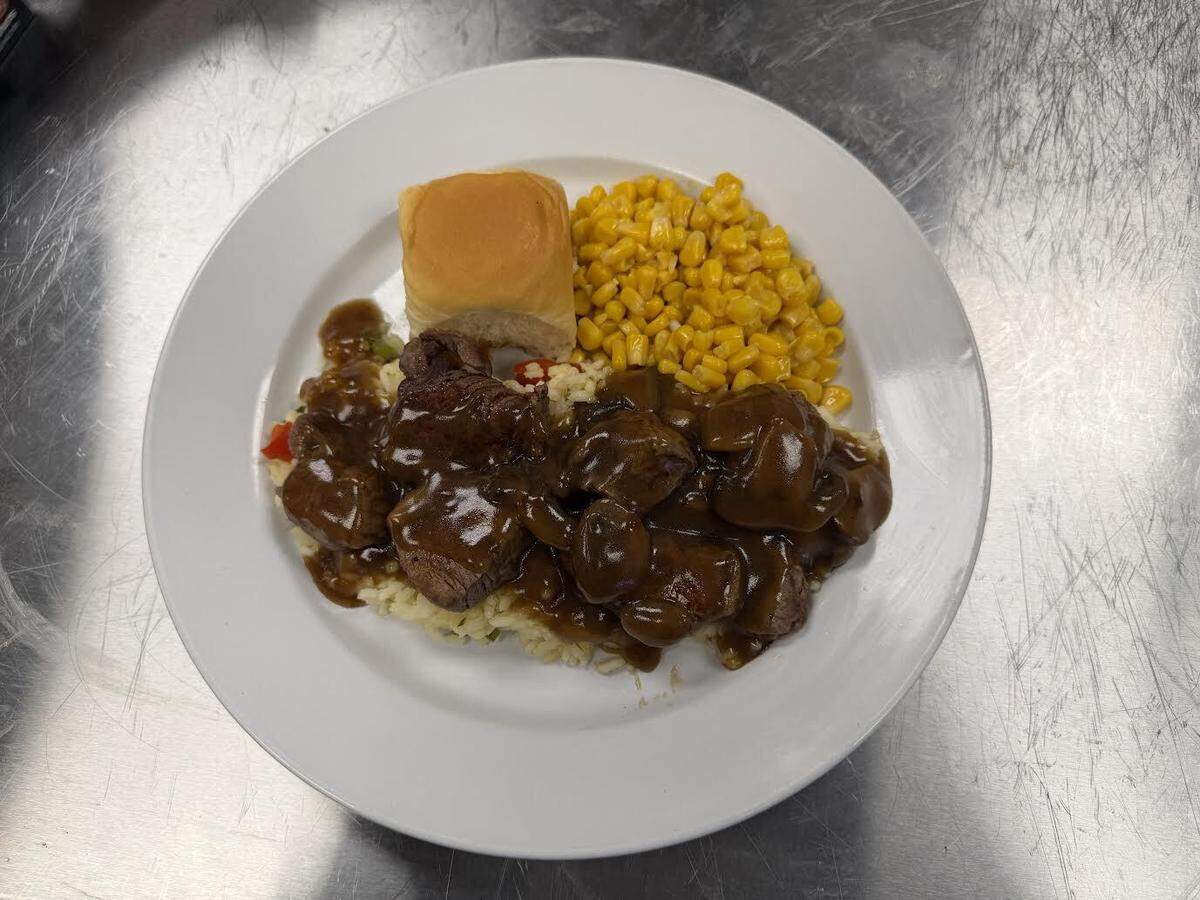 Filet tips and gravy at FunkHeizer’s Diner in Mooresville
