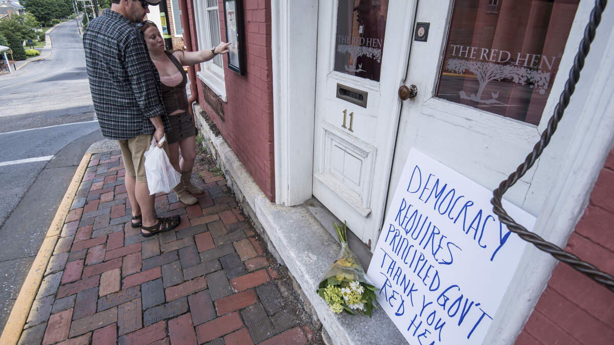 The Red Hen restaurant in Lexington, Va., denied service Friday to White House press secretary Sarah Huckabee Sanders.