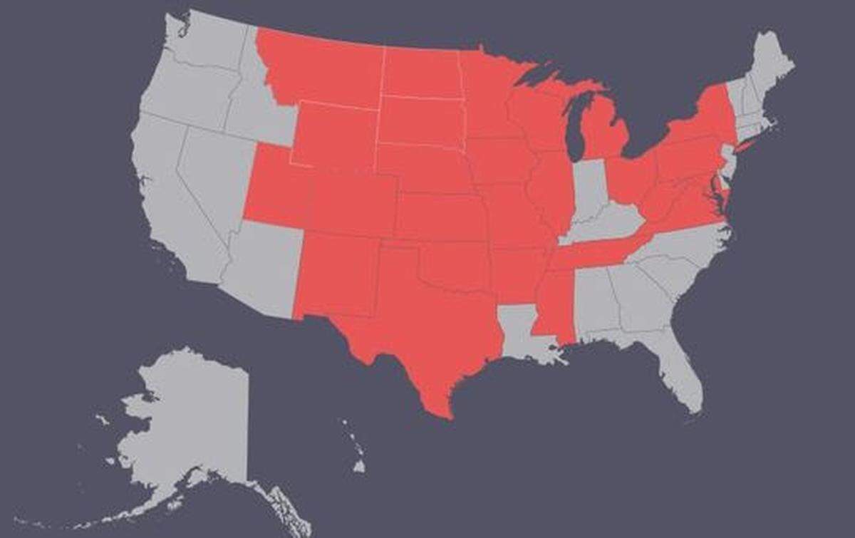 States in red have confirmed cases of chronic wasting disease.