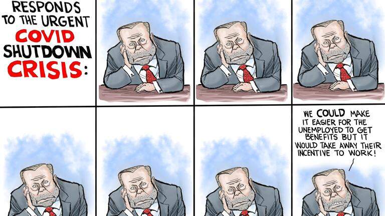 Kevin Siers cartoon: The legislature’s response to the Covid Shutdown