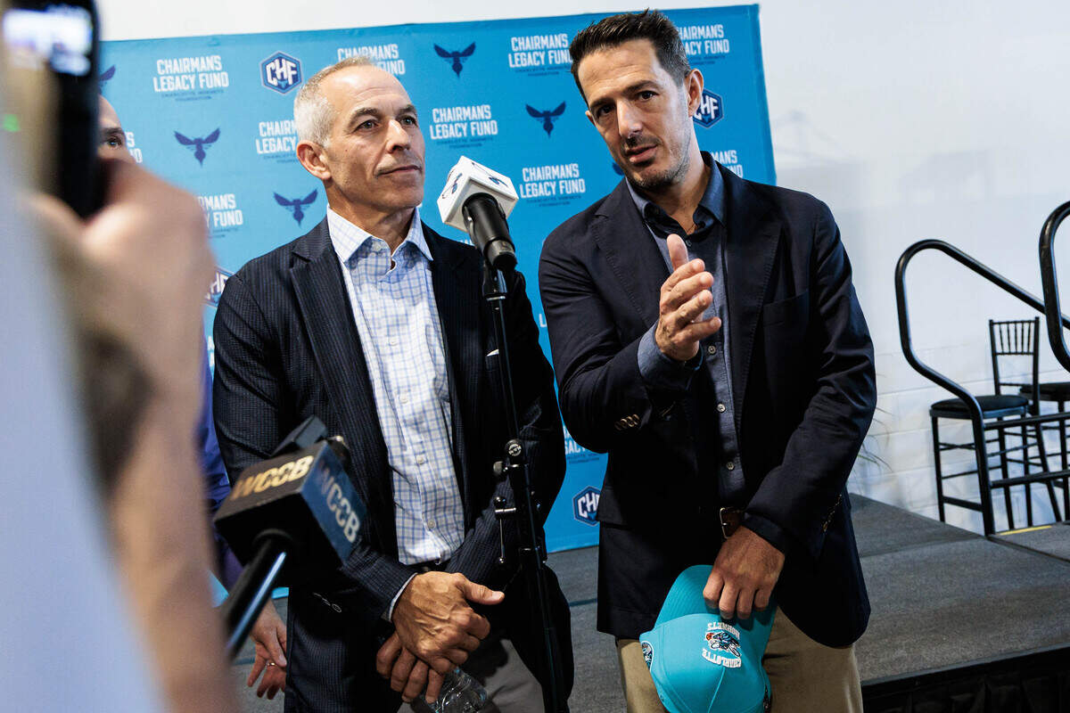Charlotte Hornets majority owners Rick Schnall and Gabe Plotkin declined to comment about trading LaMelo Ball and Josh Green to the Minnesota Timberwolves. The news broke moments before the Chairman’s Legacy Fund event at nonprofit food pantry Nourish Up began on Thursday, June 25, 2026.