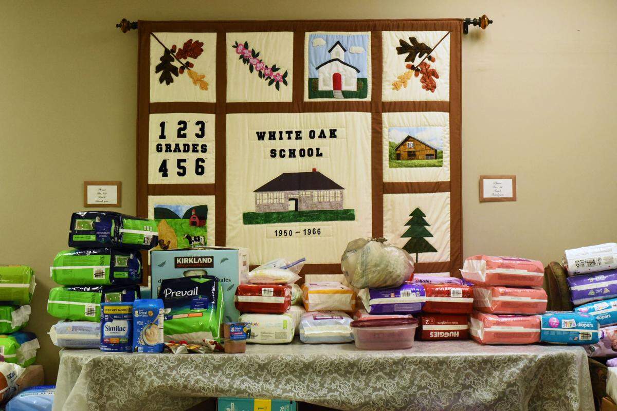 The White Oak Community Center, known locally as the Old White Oak School, hosted a storm-relief donation center as well as Ashe County’s Hurricane Precinct and Horse Creek Precinct on Election Day.
