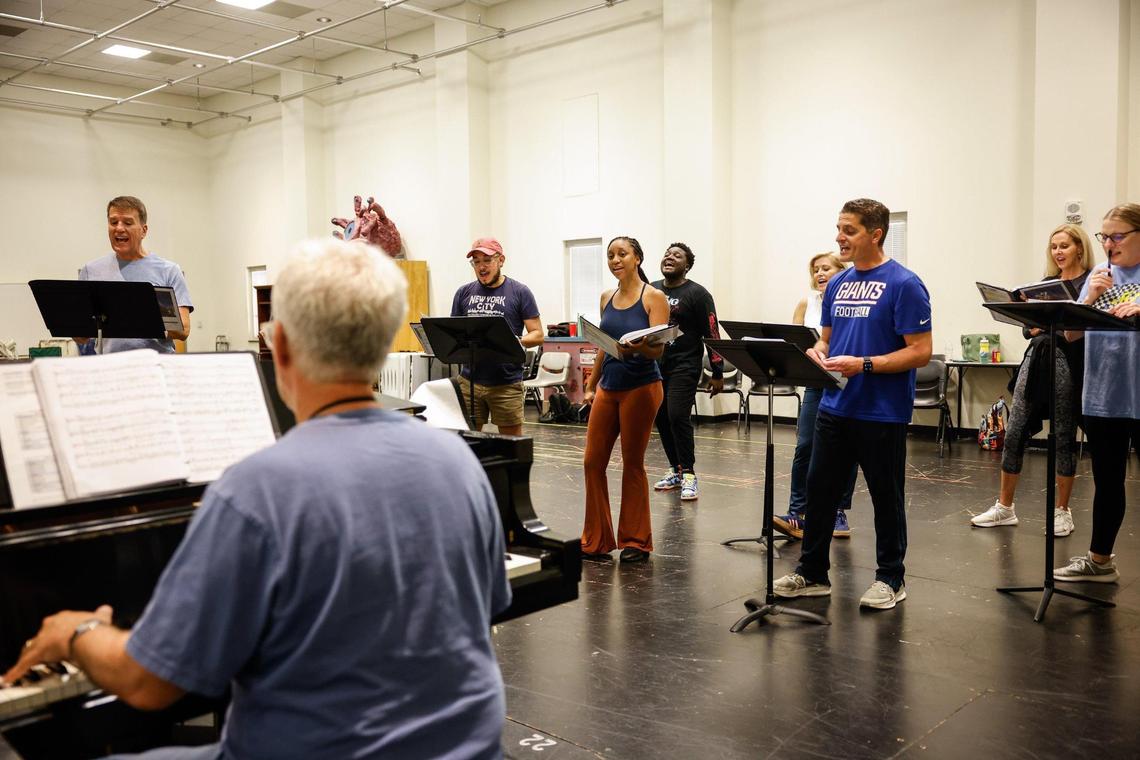 Charlotte Squawks at rehearsal. The group will have a big, retrospective song to mark its 20th anniversary, to the tune of Billy Joel’s classic “We Didn’t Start the Fire.”