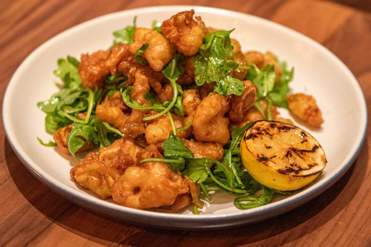 Crispy Calamari at North Italia: Arugula and grilled lemon vinaigrette.