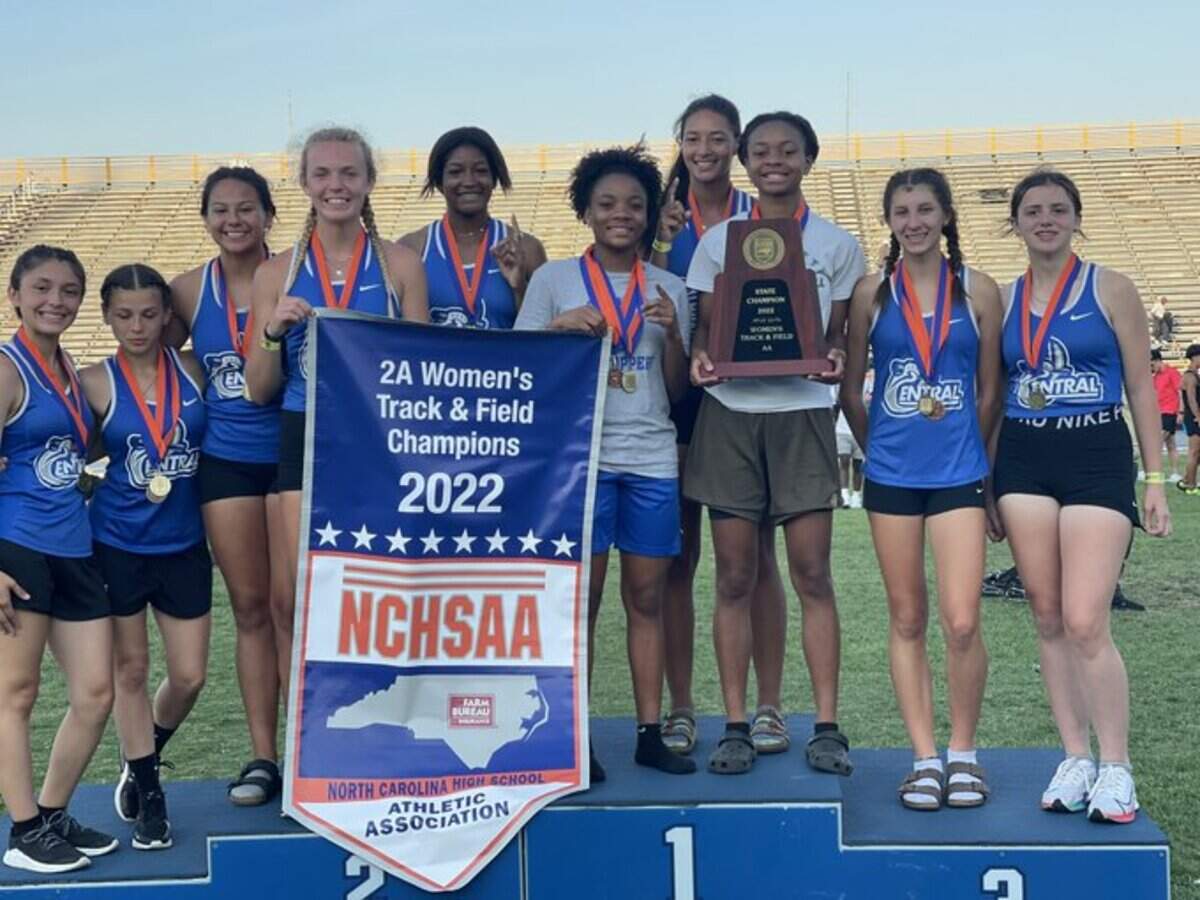R-S Central’s girls track team won the NCHSAA state title Saturday