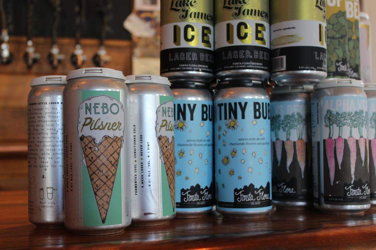Morganton’s Fonta Flora Brewery, which recently opened a tasting room in Optimist Hall, has been distributing to Lowes Foods for about a year.