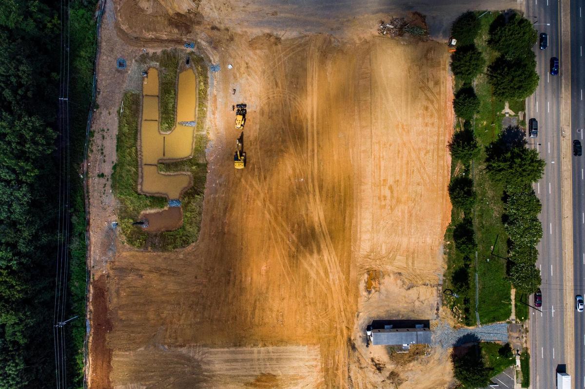 This vacant lot along Albemarle Road in east Charlotte used to be the home of an Upton’s department store. Work is already underway to bring 128 apartments to the site, which is located across the street from the old Eastland Mall.