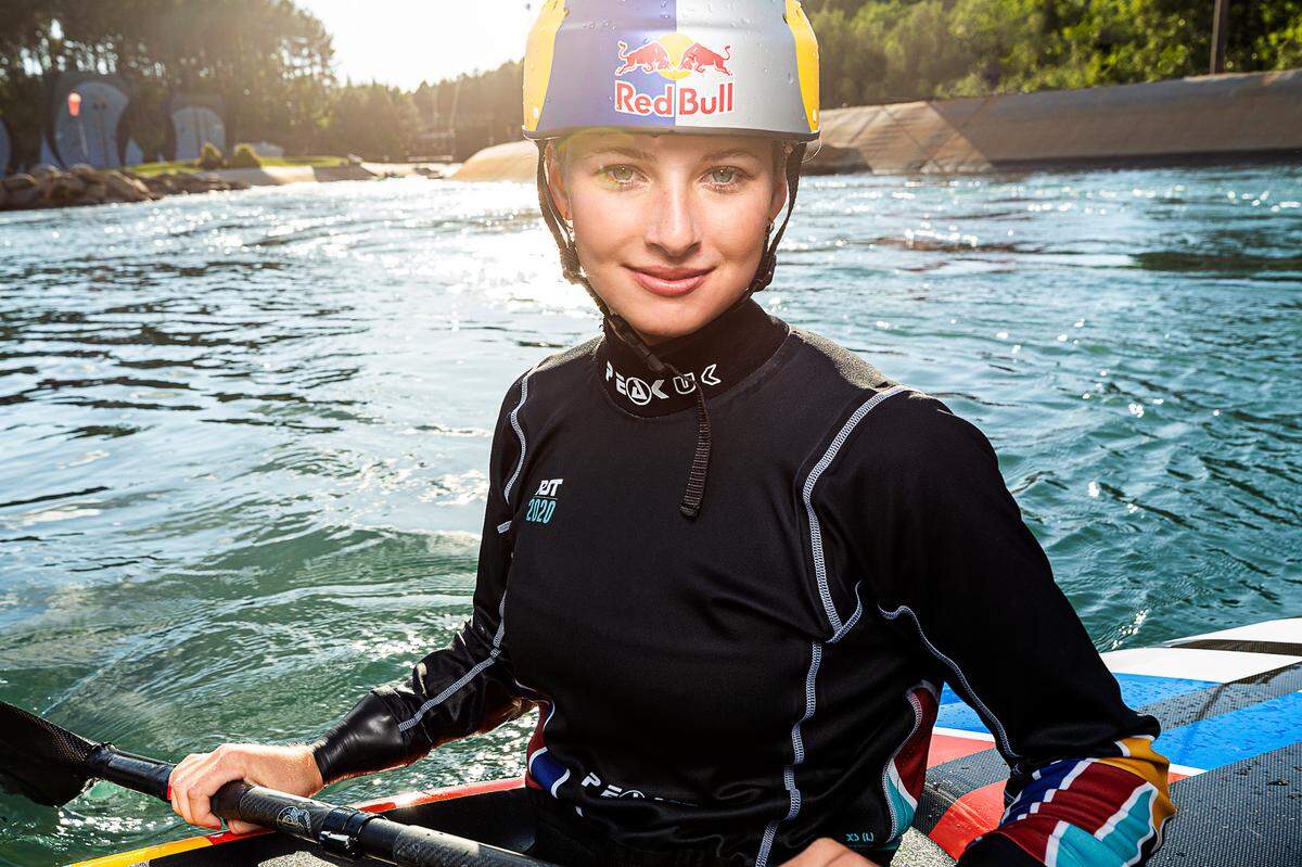 “Because I’ve been around the sport my entire life, sometimes it’s hard to break it down to someone who’s never seen it,” says Evy Leibfarth. “But I would love for more people to know about kayaking, and if I can be the person that tells them about that — or gets them into it — that’s great. So I’m probably not the best at explaining it, but I’m always happy to.”