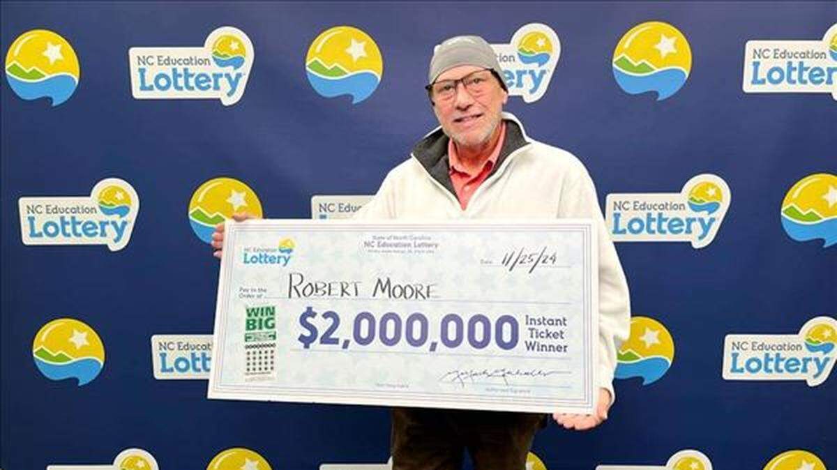 A North Carolina veteran won a $2 million jackpot on a Walmart grocery run for his wife, NC lottery officials said.