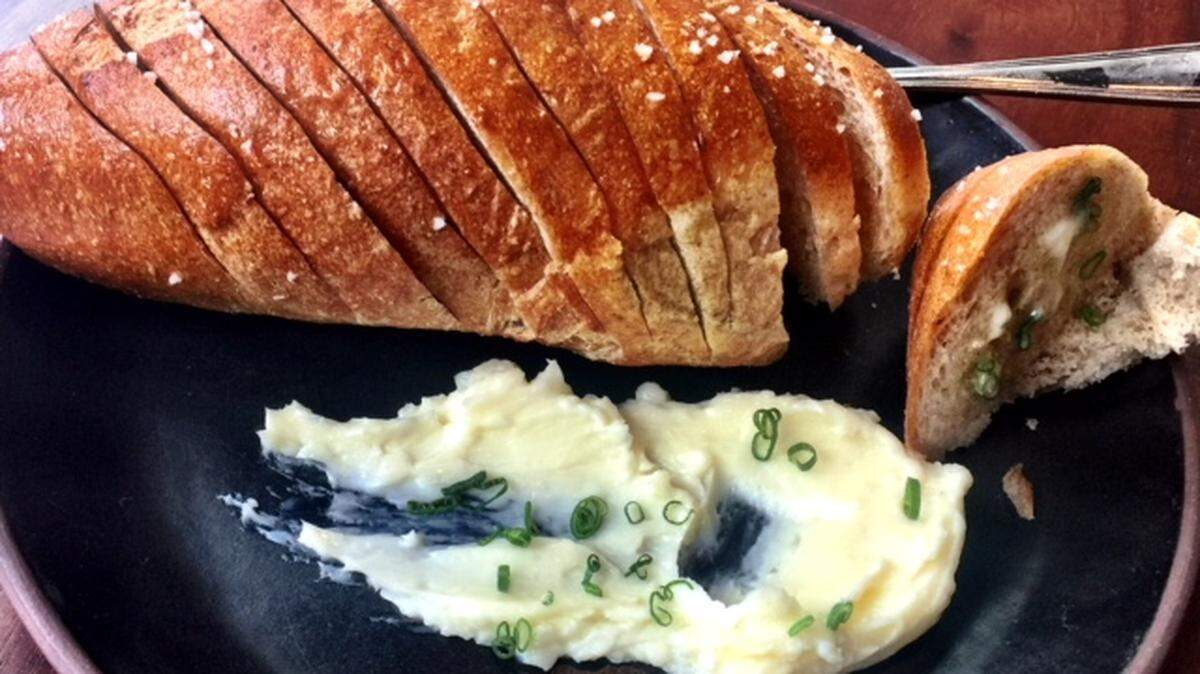You have to pay for Haymaker's bread, but it's from specially ground flour and bran, topped with special salt, and served with butter they make themselves.