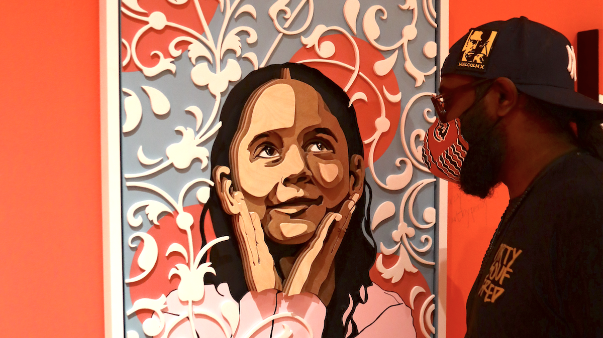 The Uptown Mint Museum will host an art exhibit called LOCAL/STREET, featuring 60+ BIPOC artists in Charlotte area. Visitors will browse sculptures, paintings, multimedia works and more from June 17-24, 2022. Art is by @ArtByPercy.