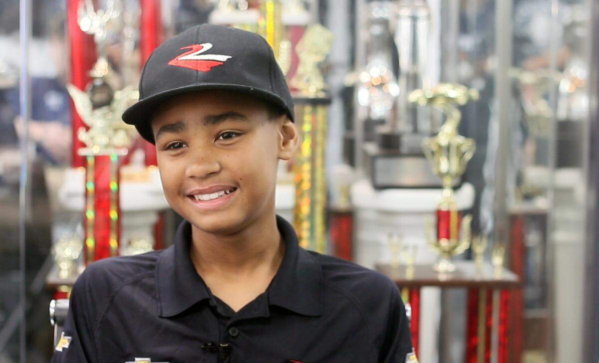 Nathan Lyons, 14, of Concord, North Carolina, says NASCAR’s Drive for Diversity program provides a chance to make it in motorsports.