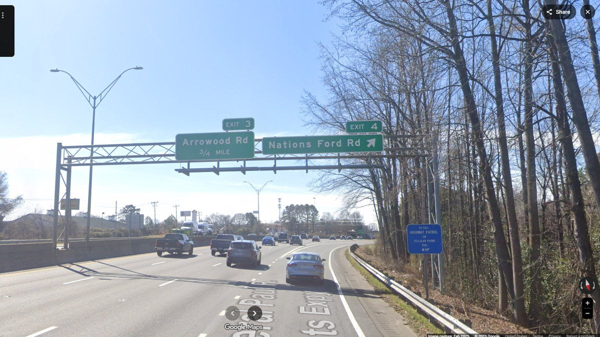 The suspect was killed when he ran into the path of a southbound vehicle on Interstate 77 near the Nations Ford Road exit, CMPD says.