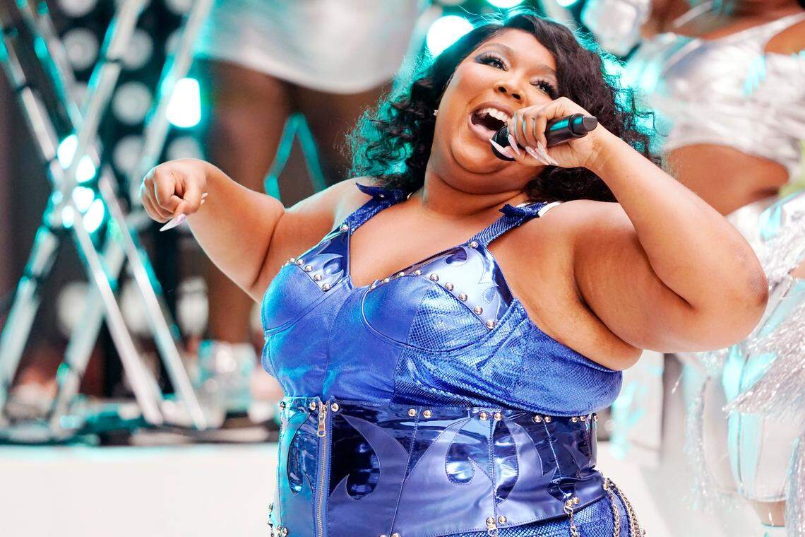 Lizzo performs on NBC’s “Today” show at Rockefeller Plaza in New York City on July 15.