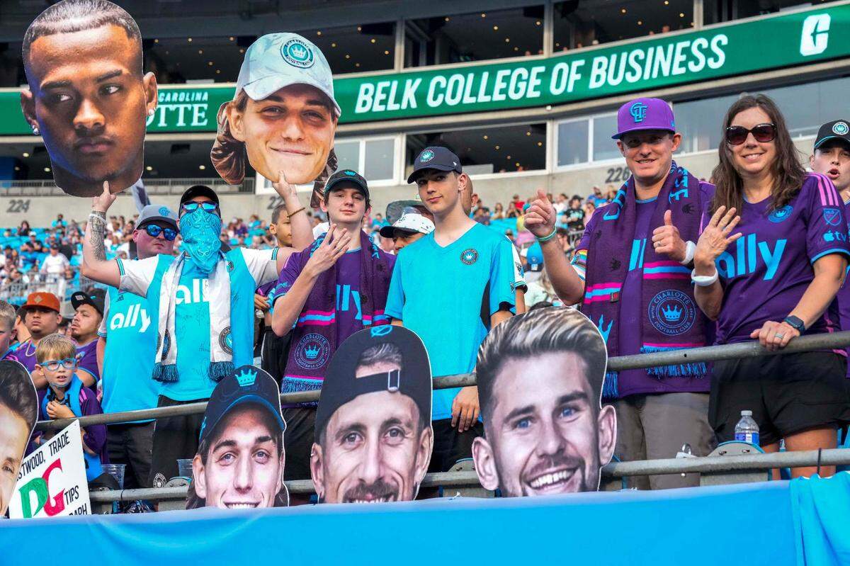 Charlotte FC fans at Bank of America Stadium before the start against Seattle Sounders. Jim Dedmon-USA TODAY Sports