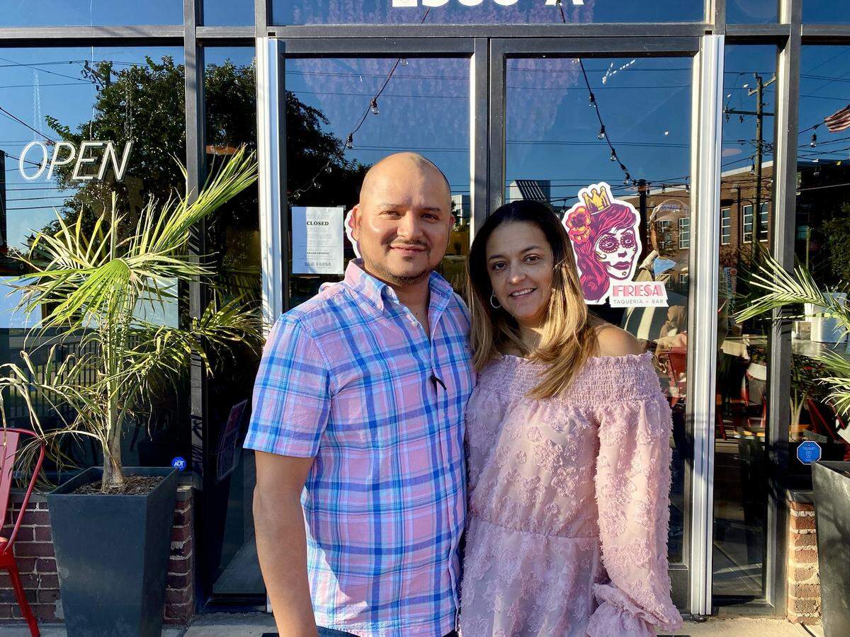 Manny Flores and his wife, Paola.