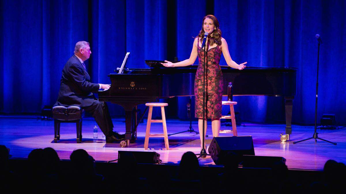 Sutton Foster at the new, $23 million Queens University of Charlotte arts center, with her music director Michael Rafter. They have collaborated since 2002, when they worked together on “Thoroughly Modern Millie.”