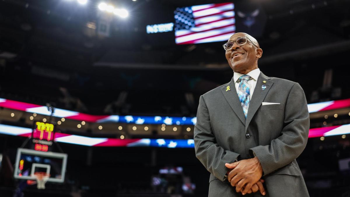 Hornets executive James Jordan at the Spectrum Center in uptown Charlotte.