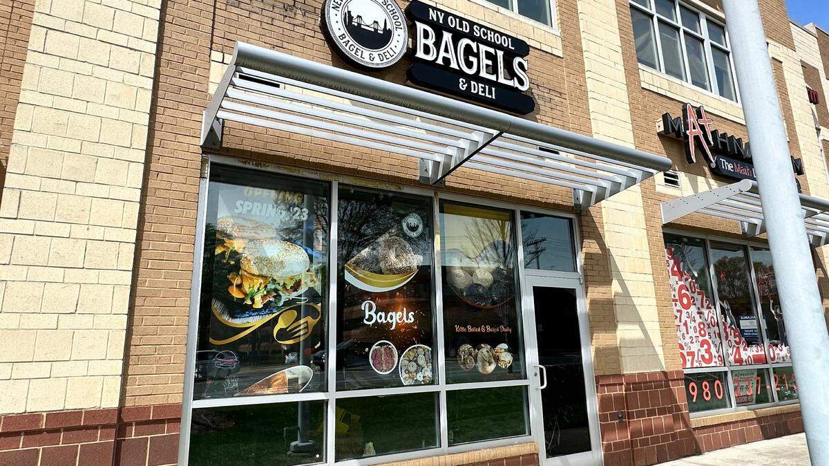 New York Old School Bagel & Deli is located at 7510 Pineville-Matthews Road at Carmel Village.