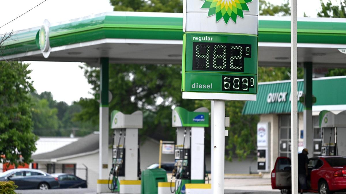 The price of gas at the BP station near Ashley Road and Scott Futtrell Drive in Charlotte on June 13, 2022 reflected the rising gas prices across NC and nationwide. On June 14, 2022 the national average price for a gallon of gas hit $5.01, the highest number recorded by AAA since 2000.