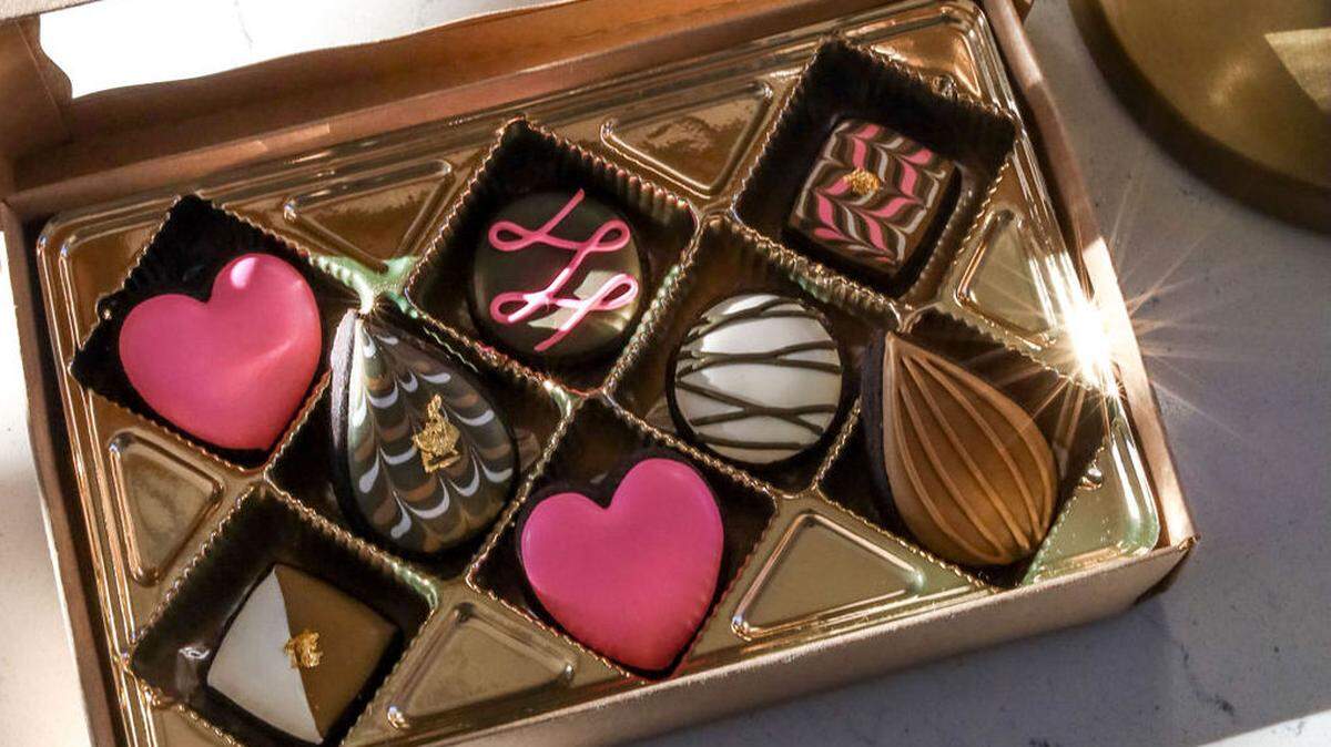 Decorate your own box of chocolates with a DIY kit from Sweet Spot Studios.