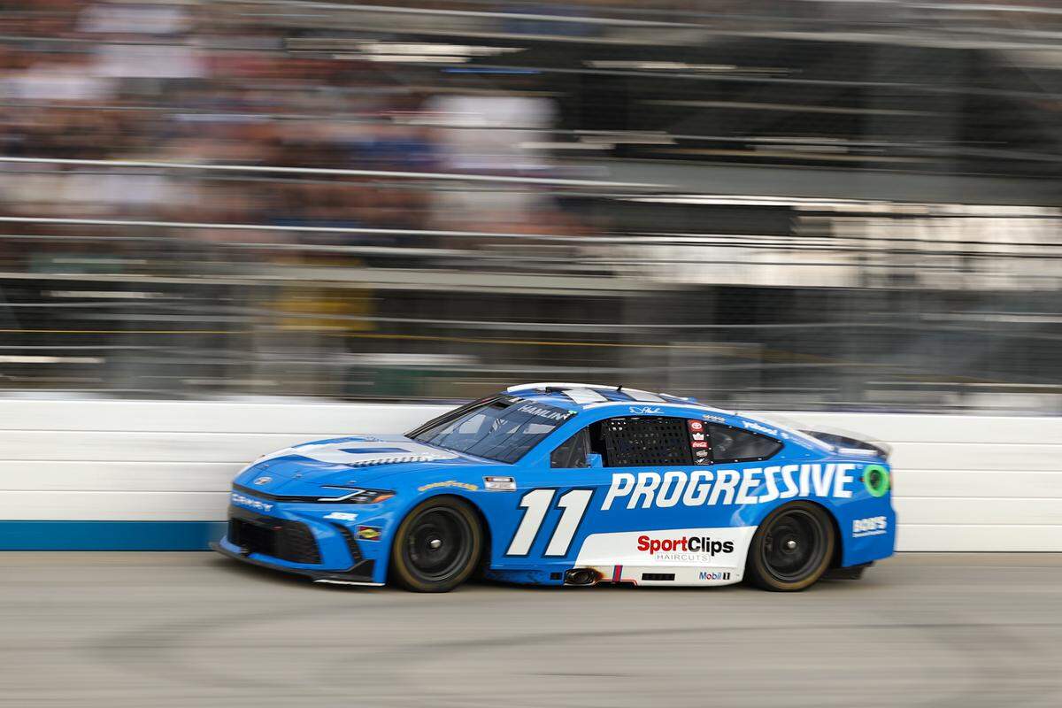 NASCAR Cup Series driver Denny Hamlin (11) races during the Autotrader EchoPark Automotive 400 in July at Dover Motor Speedway.