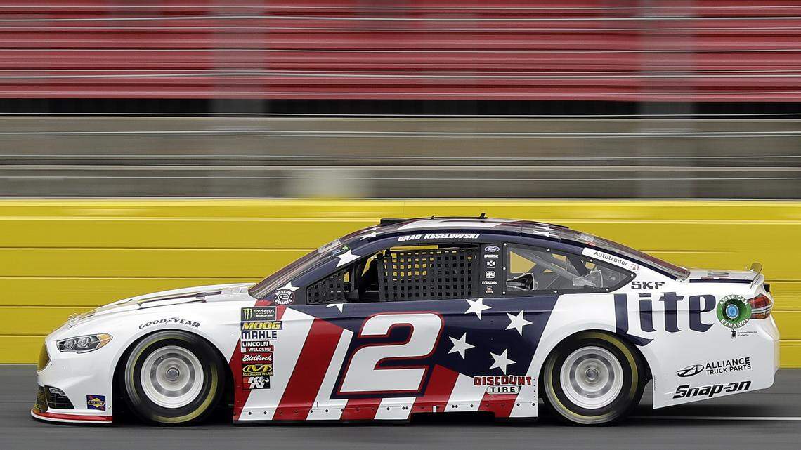 Stars and stripes, and the name of Chris Eckard, a fallen Marine from Hickory, will adorn the car of Brad Keselowski (2) for Sunday's Coca-Cola 600. And that's fitting.