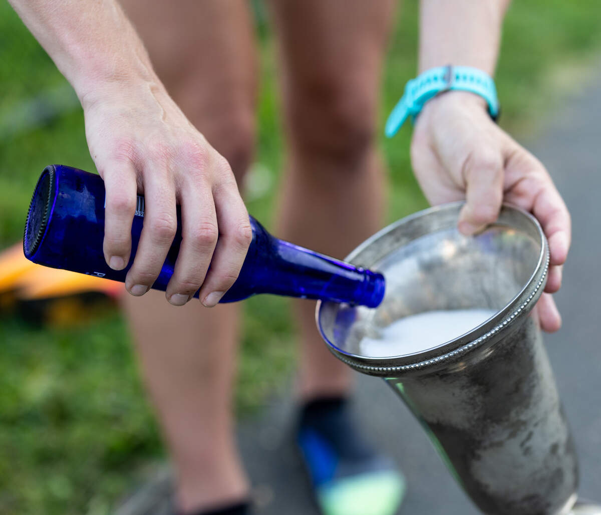“I would of course love to see it become a bigger thing,” Elizabeth Laseter says of the beer mile, “but I think it’s gonna be hard, you know, when there’s alcohol behind it.”