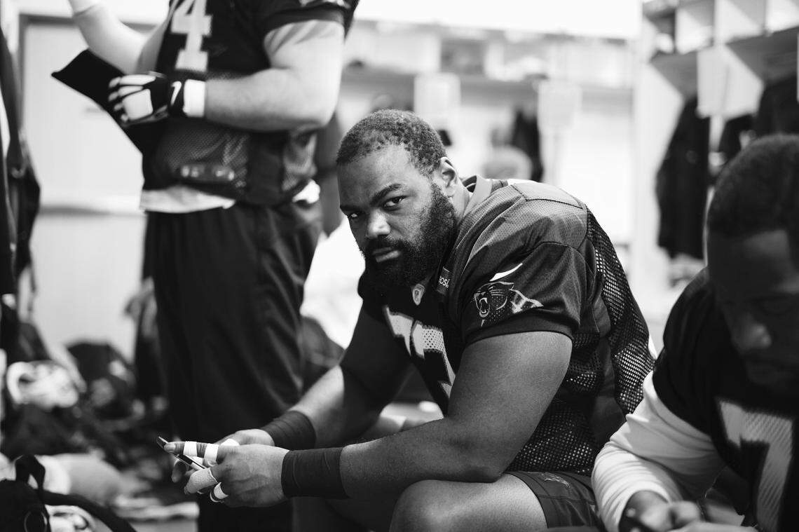 Left tackle Michael Oher protected quarterback all season in 2015. Oher’s early life was also the subject of the 2009 movie “The Blind Side,” although he made no secret with his teammates that he disliked the way he was portrayed in the film.