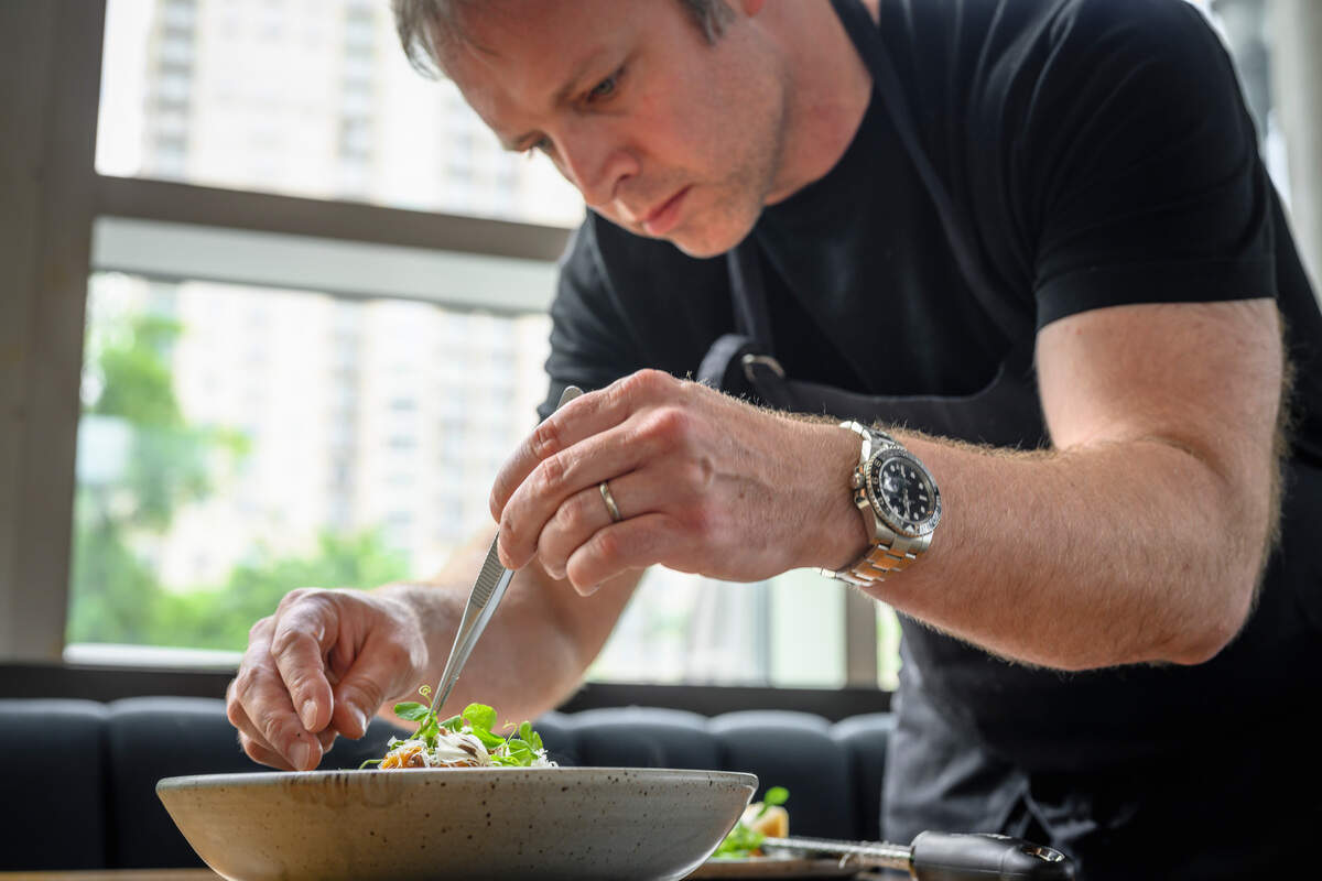 Haymaker uses locally-sourced seasonal produce and incorporates sustainable practices such as a water-filtration system.