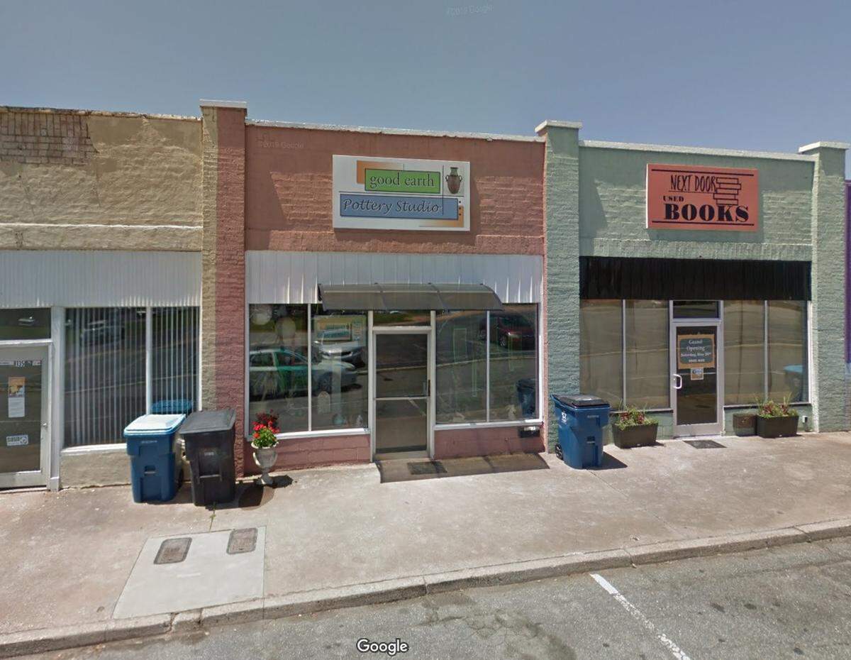 The Good Earth Pottery Studio in Forest City, a place that opera singer Rob Harrelson enjoys visiting.