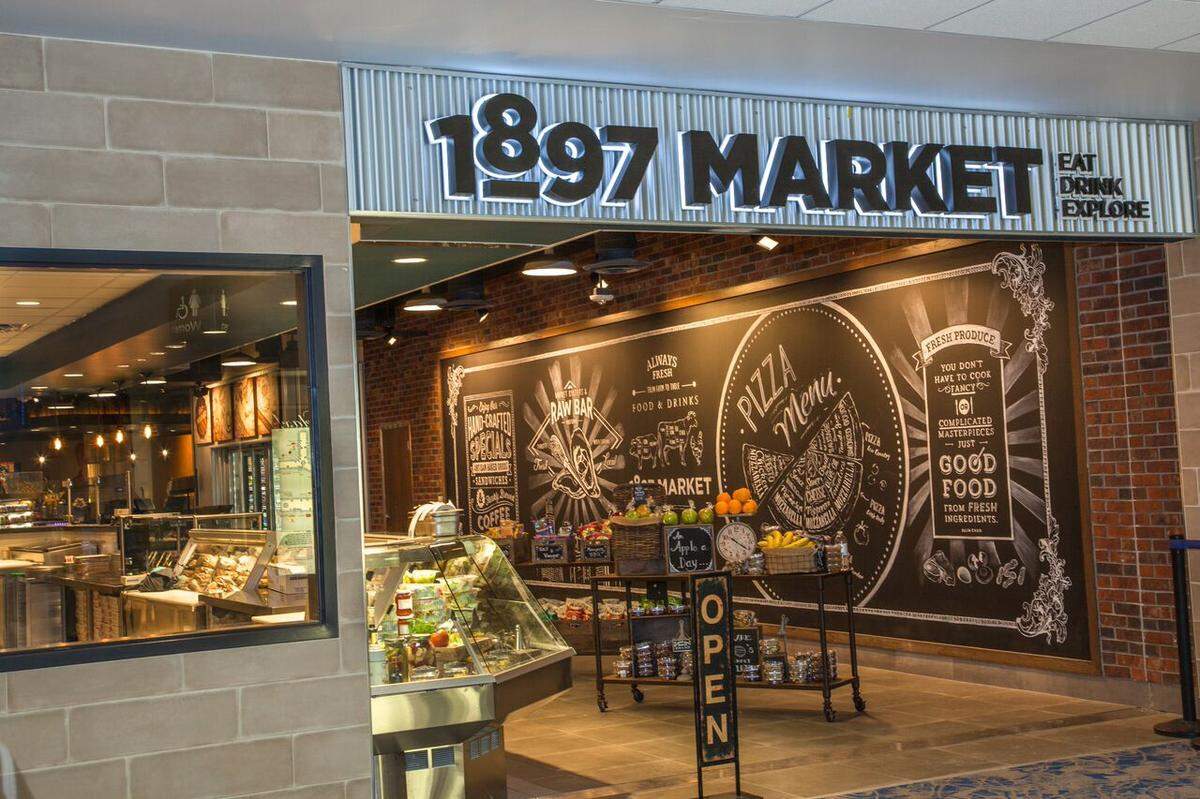 At 1897 Market, you can pick up a quick gift for your holiday host, such as locally made Tastebuds Popcorn or Aunt Ruby’s Peanuts, Cloister Honey or Queen Charlotte’s Pimento Cheese Royale.