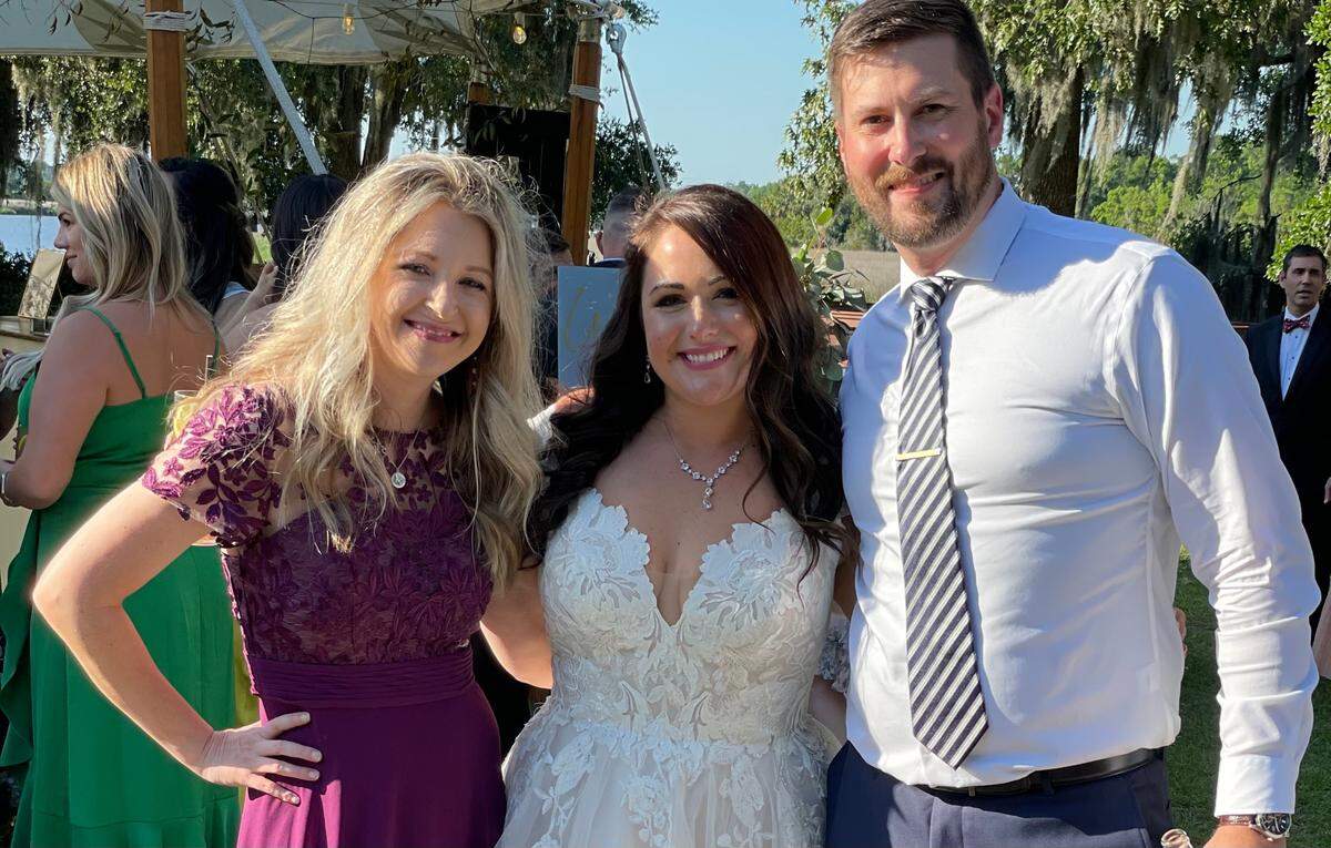 Stephanie Flower, Jamie Michetti and Neal Flower in Charleston, S.C., on May 15.