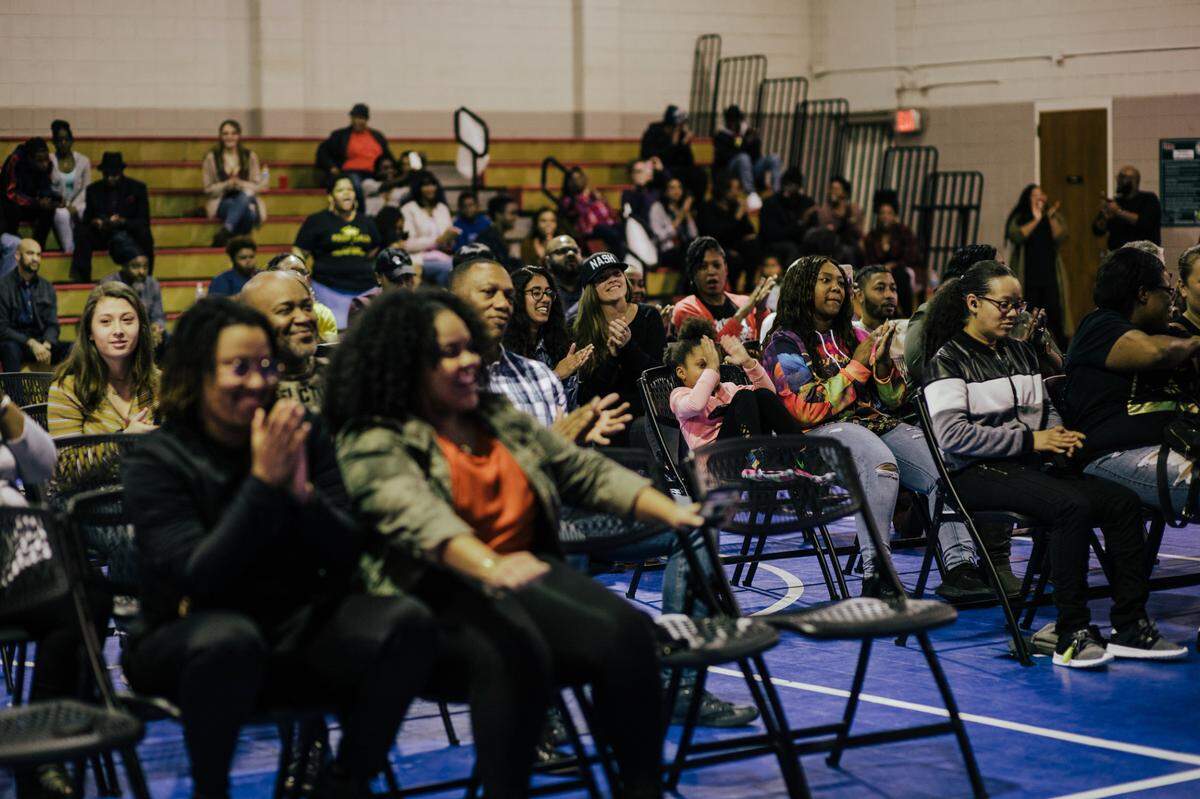 The audience reacts at a Dear Soul Music Co. Unplugged + Live concert at Sugaw Creek Recreation Center in Charlotte. Upcoming concerts will be held at Eastway Regional Recreation Center on June 5 and 19. They’ll be outdoor, socially-distanced events with live DJ’s, food trucks and local acoustic musicians.