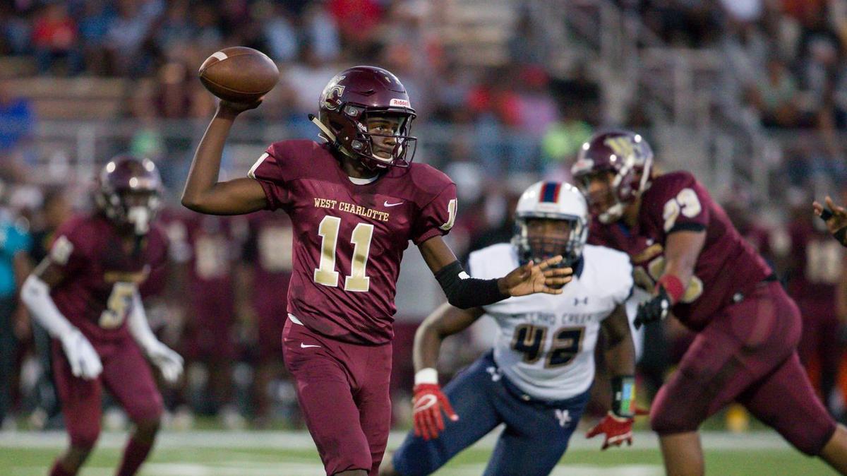 West Charlotte’s Josh Mahatha and the Lions hosted Lake Norman in a first round playoff game Friday