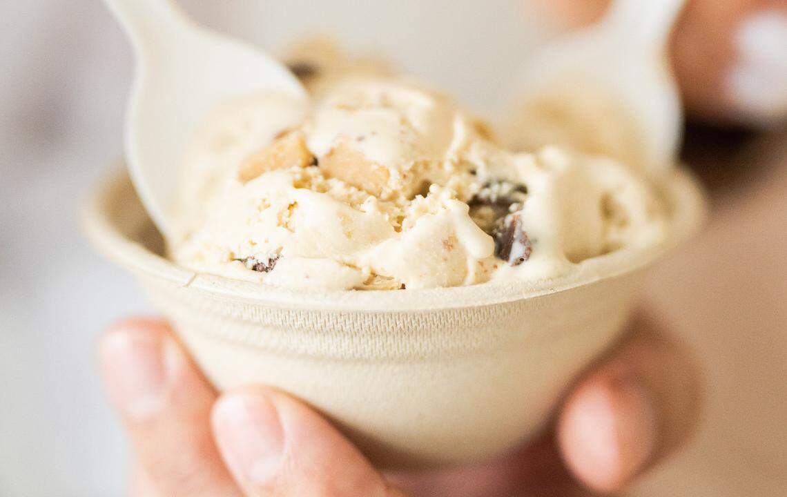 Yulia’s Ice Cream flavors will include Peanut Butter Bars, Butter Almond Crunch and Strawberry Cheesecake.