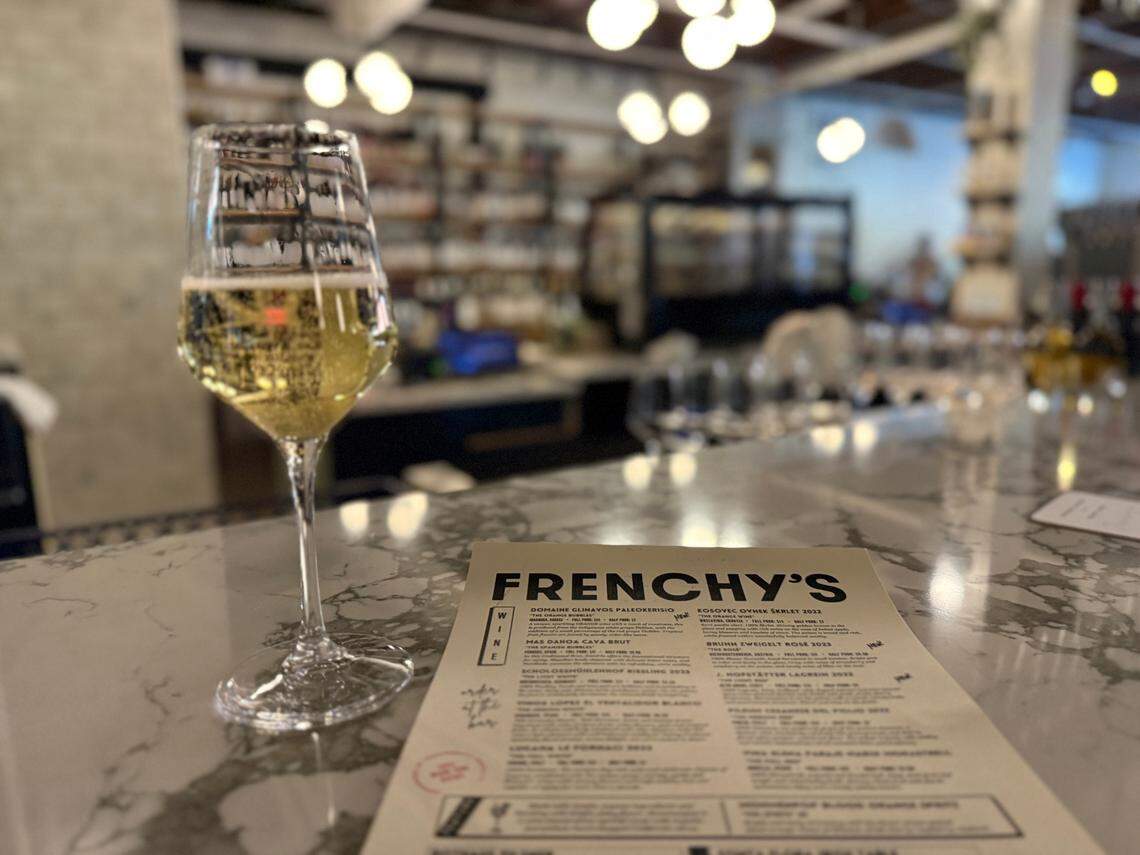 Right now, the menu of wines by the glass at Frenchy’s in South End is 100% European.