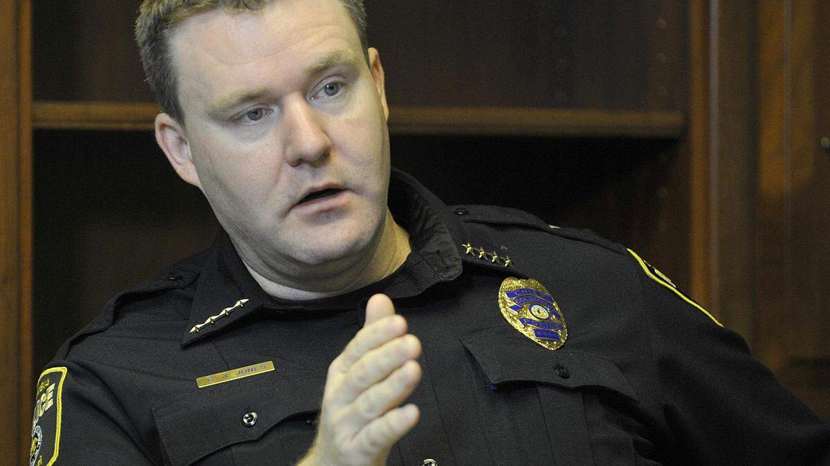 Columbia, Missouri, Police Chief Geoff Jones. Columbia police this week announced the arrest on rape charges of James Frederick Wilson of Mooresville, NC, in connection with a March 24, 1984 attack.