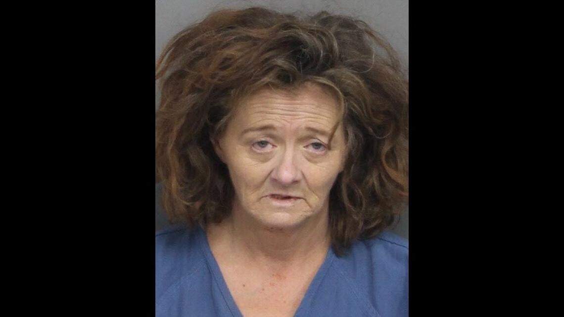 Angela Gunnells is charged with larceny, burglary and drug possession after her arrest Sunday in Laurens County, S.C.