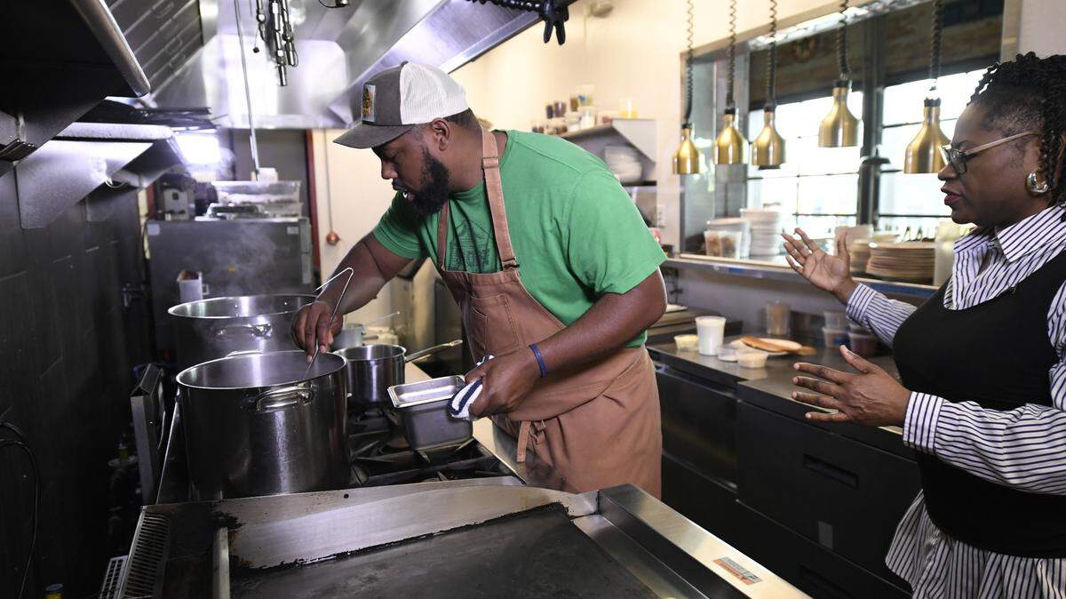 Chef Greg Collier of Leah and Louise cooks and chats with CharlotteFive reporter Emiene Wright.