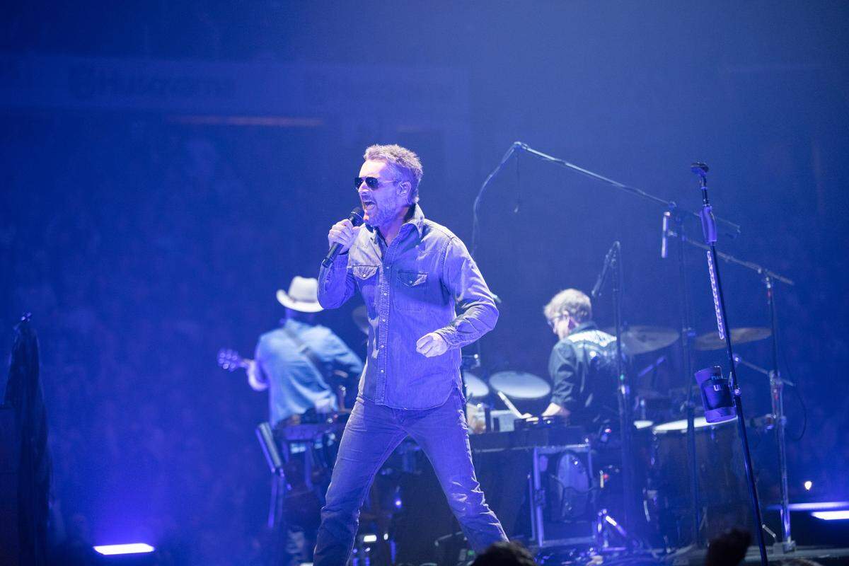 Eric Church at Spectrum Center in Charlotte on Saturday night during his “The Gather Again Tour.”