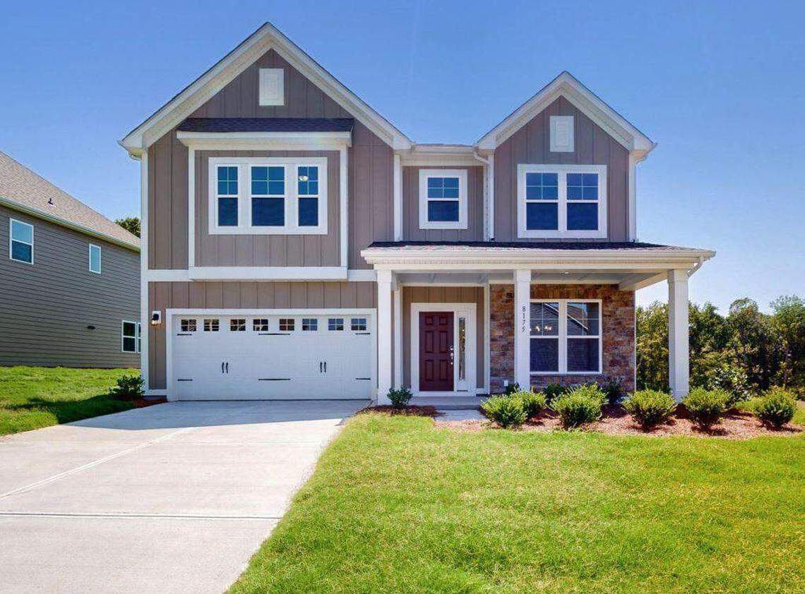 Shown is a rendering of what a single-family home could look like at Cambrey Pointe in Mooresville.