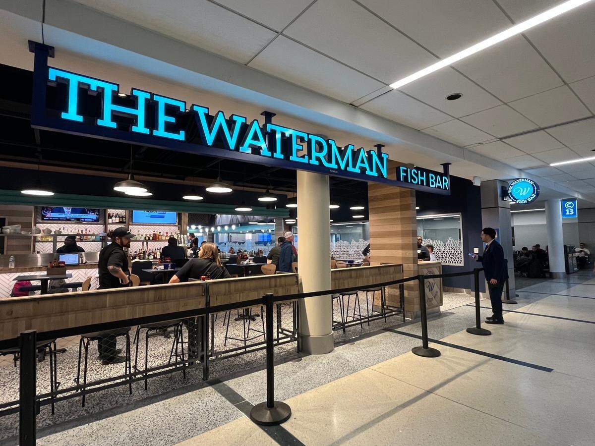 The Waterman Fish Bar opened Feb. 21 at Charlotte Douglas International Airport.