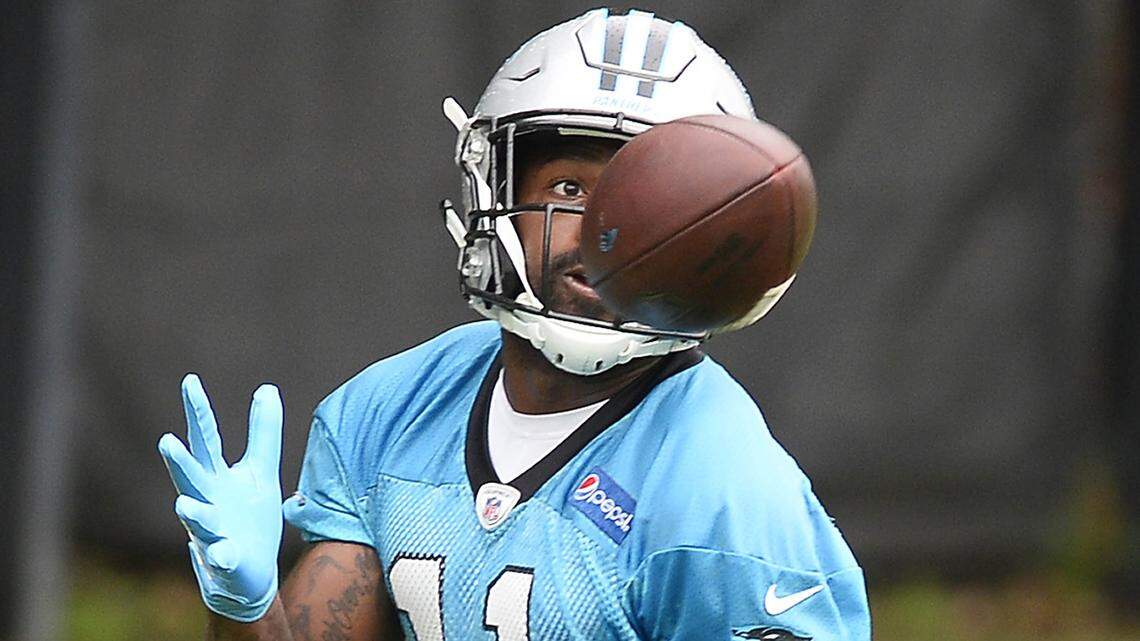 Carolina Panthers wide receiver Torrey Smith (11) tweeted about "lies" in President Trump's news release announced the cancellation of a visit to the White House by the Super Bowl champion Philadelphia Eagles. Smith was traded to the Panthers by the Eagles this spring.